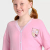 Hello Kitty and Friends Girls Chenille Patch Fleece Cardigan Apparel Mad Engine Global LLC