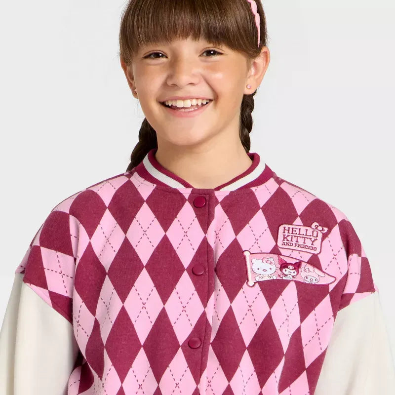 Hello Kitty and Friends Girls Better Together Varsity Jacket Apparel Mad Engine Global LLC