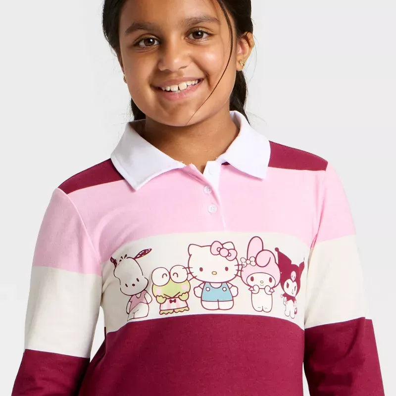 Hello Kitty and Friends Girls Striped Rugby Dress, Multicolor / L+ Hello Kitty and Friends Girls Striped Rugby Dress, Multicolor / L+