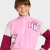 Hello Kitty Girls Quarter-Zip Fleece Varsity Sweatshirt Apparel Mad Engine Global LLC