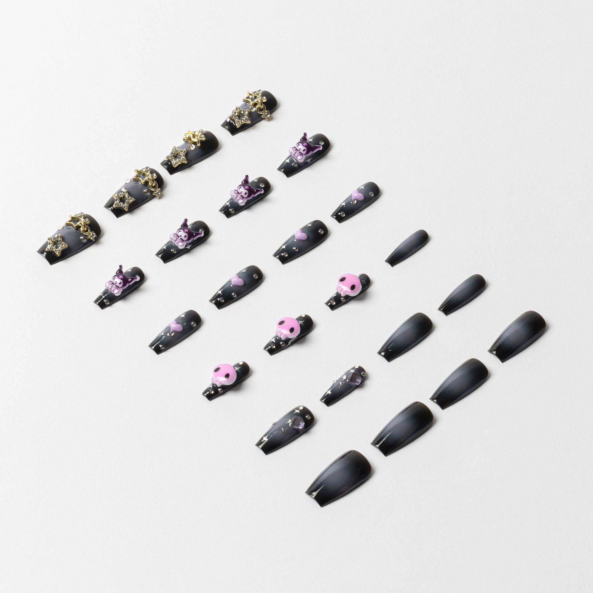 Kuromi x 3H Nails 3D Press-On Nails (Long) Beauty 3H NAILS