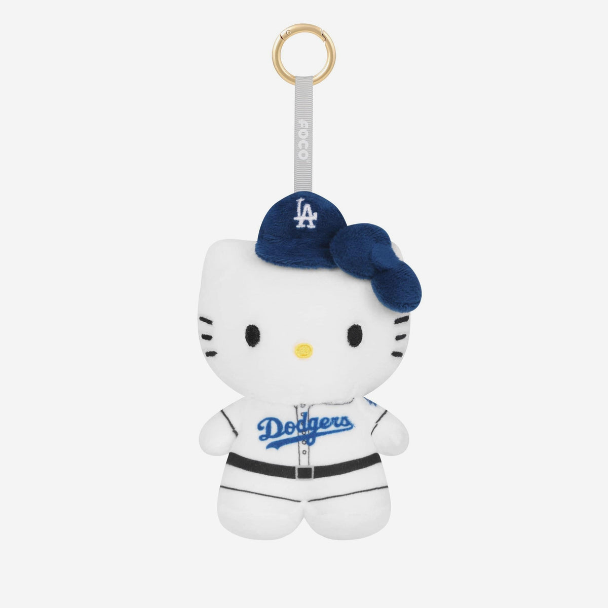 Hello Kitty x Los Angeles Dodgers Plush Mascot Keychain (Blue) Accessory FOCO