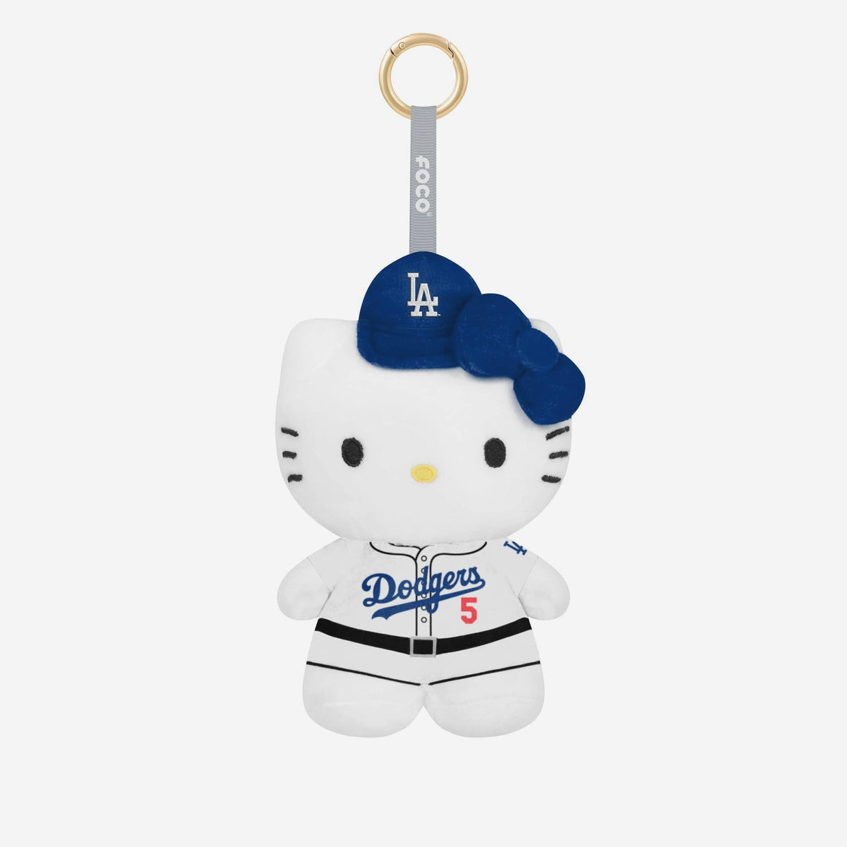 Hello Kitty x Los Angeles Dodgers Plush Mascot Keychain (Freddie Freeman) Accessory FOCO