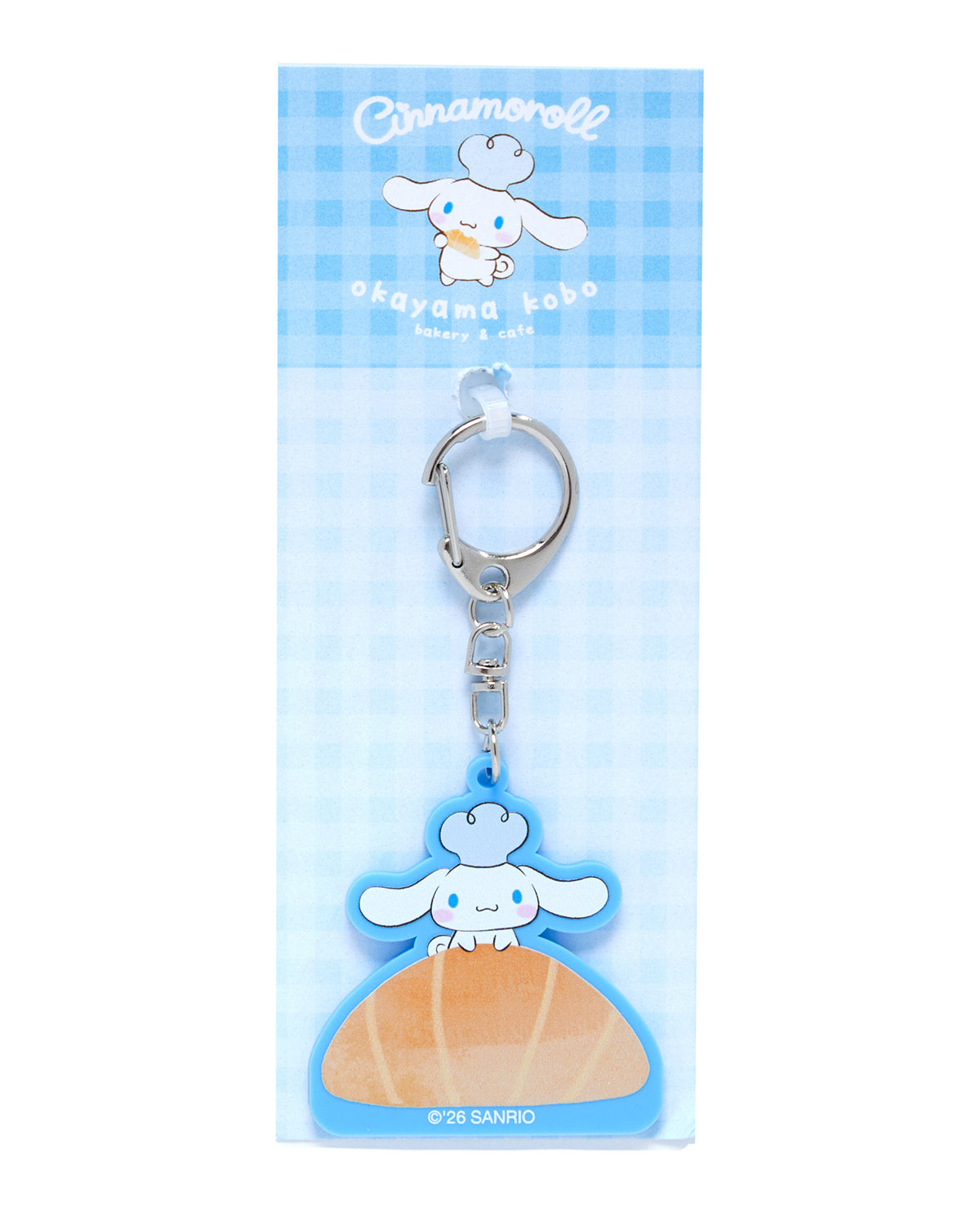 Cinnamoroll x Okayama Kobo Salt and Butter Roll Keychain Accessory Okayama Kobo