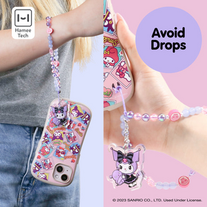 Kuromi - Lolita Version Beaded Charm Mobile Phone Wrist Strap Accessory HAMEE   