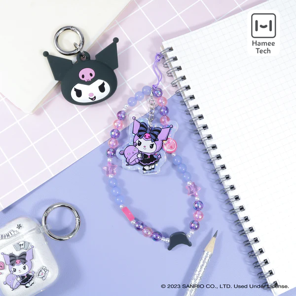 Kuromi Beaded Charm Mobile Phone Wrist Strap (Lolita Version)