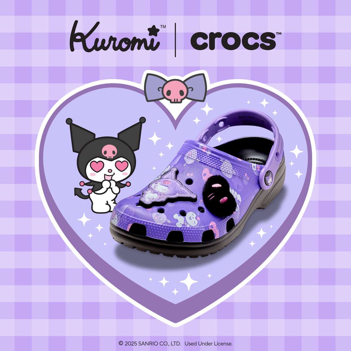 Kuromi x Crocs Adult Purple Classic Clog Shoes Crocs