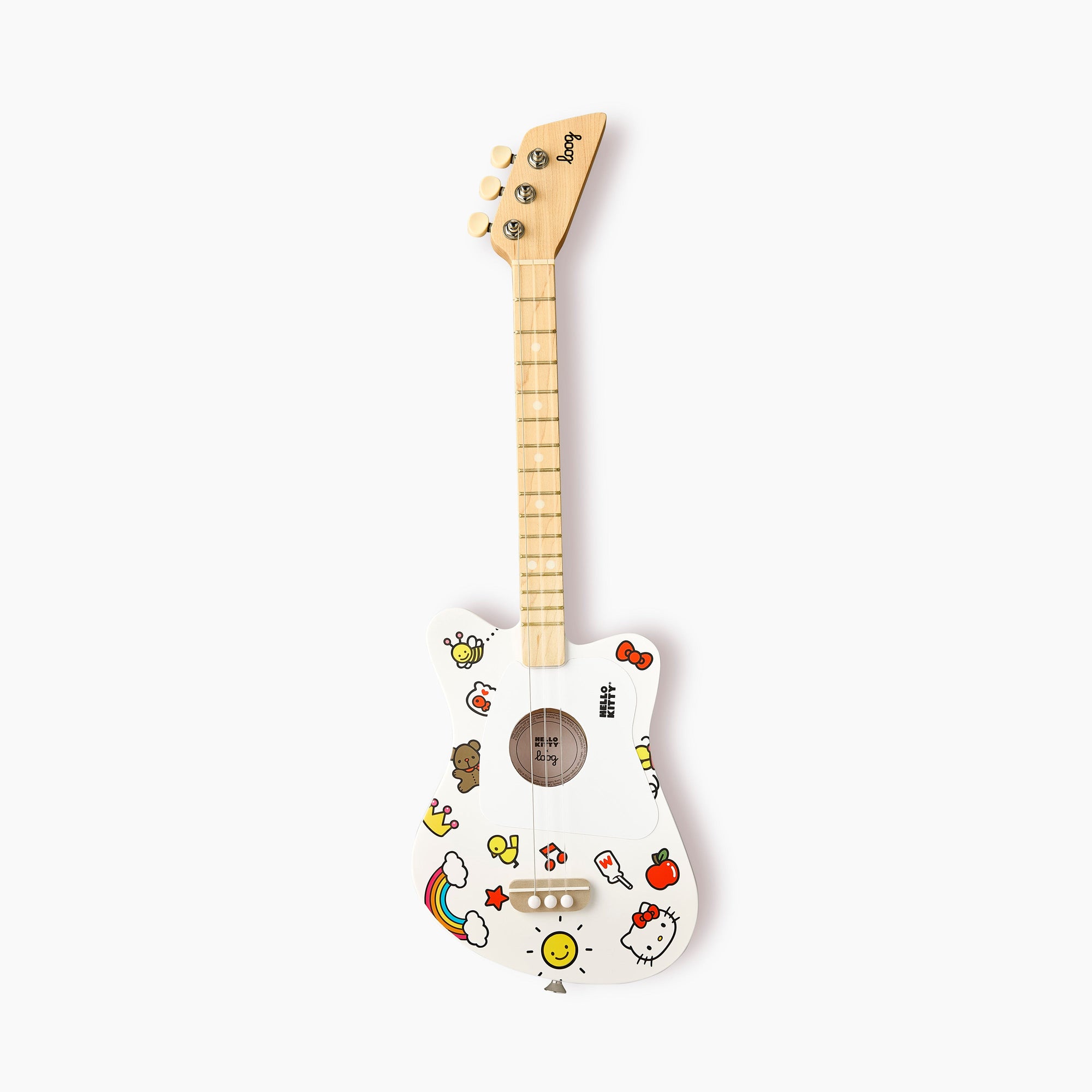 Hello Kitty x Loog Kids Mini Acoustic Guitar (White) Home Loog Guitars