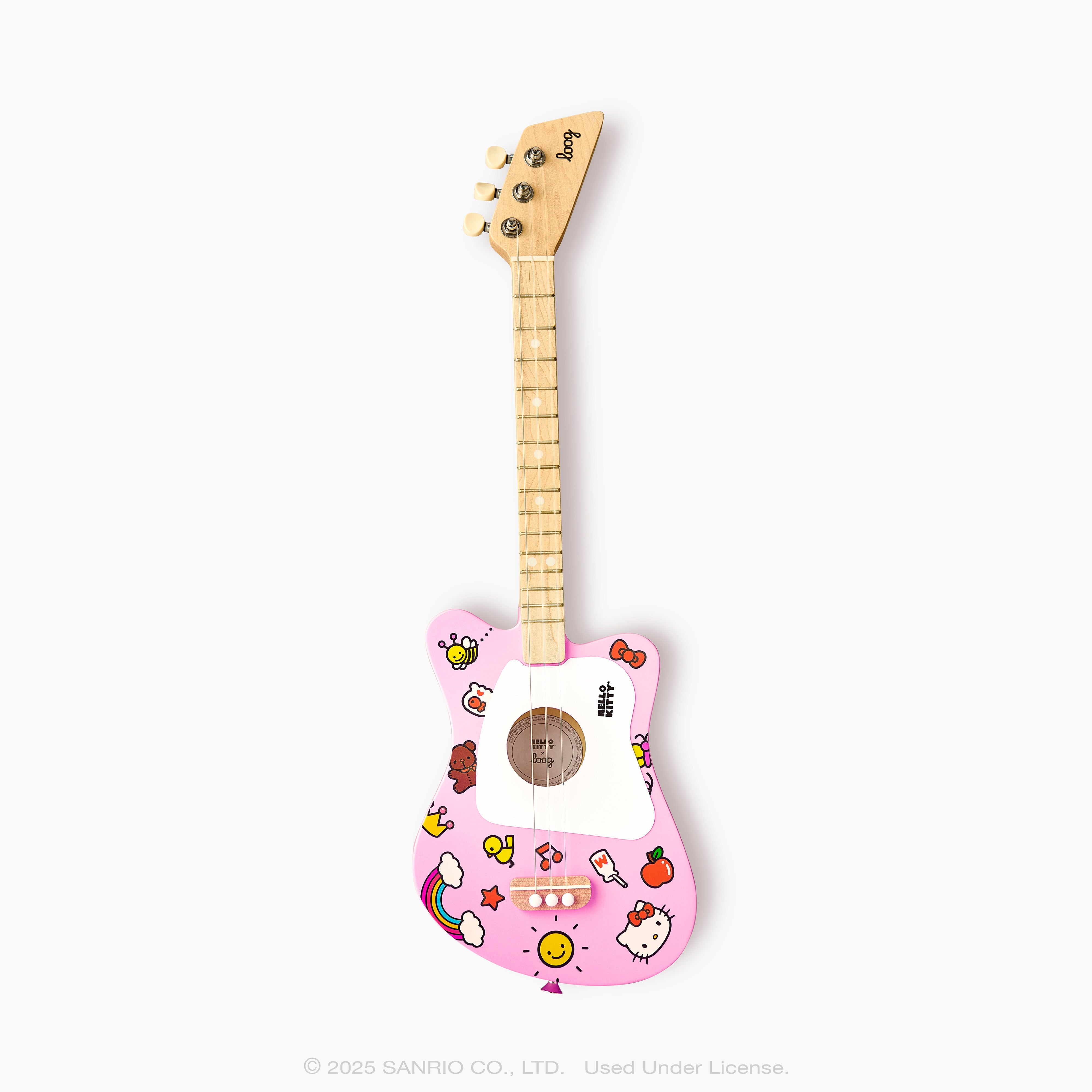 Hello Kitty x Loog Kids Mini Acoustic Guitar (Pink)