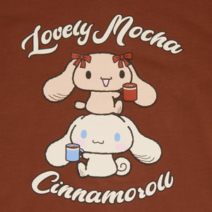 Lovelymocha and Cinnamoroll Adult Mugs Tee (Brown) Apparel Mad Engine Global LLC
