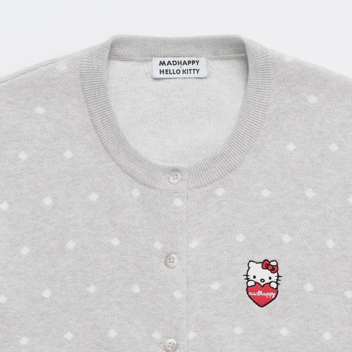 Hello Kitty x Madhappy Chest Hit Lightweight Cardigan (Polka Dot) Apparel MADHAPPY
