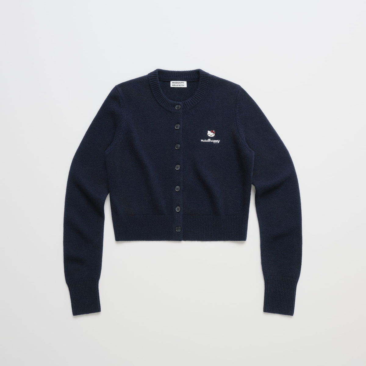 Hello Kitty x Madhappy Chest Hit Classic Cardigan (Navy) Apparel MADHAPPY