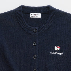 Hello Kitty x Madhappy Chest Hit Classic Cardigan (Navy) Apparel MADHAPPY
