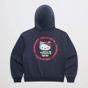 Hello Kitty x Madhappy Heavyweight Round Logo Fleece Hoodie (Navy) Apparel MADHAPPY