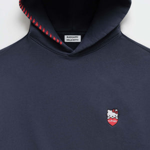 Hello Kitty x Madhappy Heavyweight Round Logo Fleece Hoodie (Navy) Apparel MADHAPPY