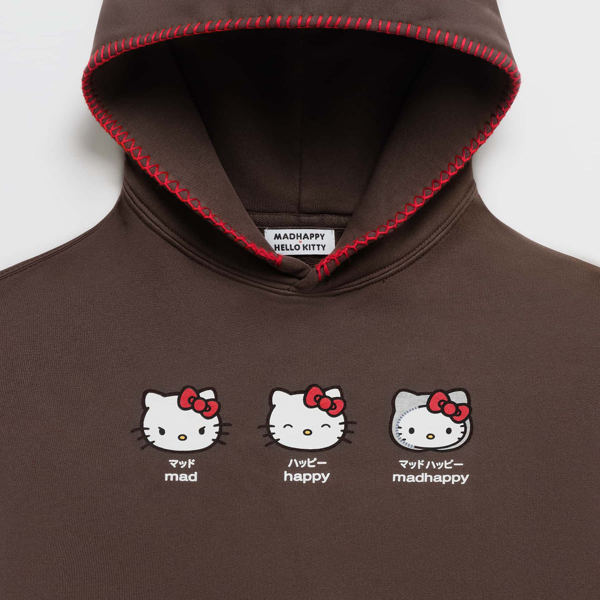 Hello Kitty x Madhappy Emotions Midweight Fleece Hoodie (Fudge) Apparel MADHAPPY