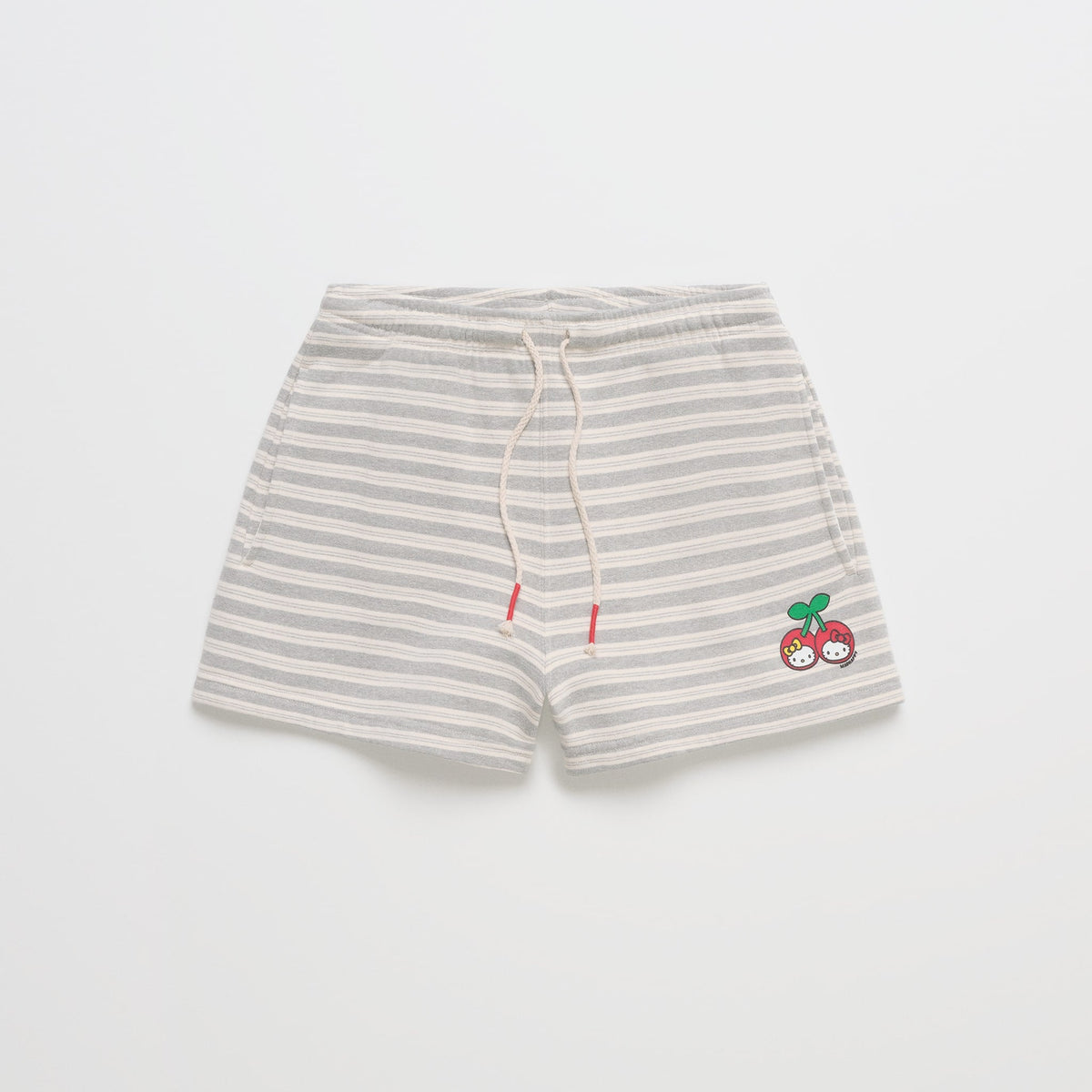 Hello Kitty x Madhappy Striped Midweight Fleece Shorts (Cream Stripe) Apparel MADHAPPY