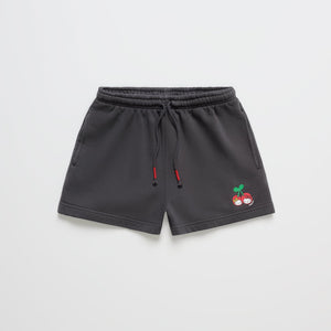 Hello Kitty x Madhappy Cherry Midweight Fleece Shorts (Noir) Apparel MADHAPPY