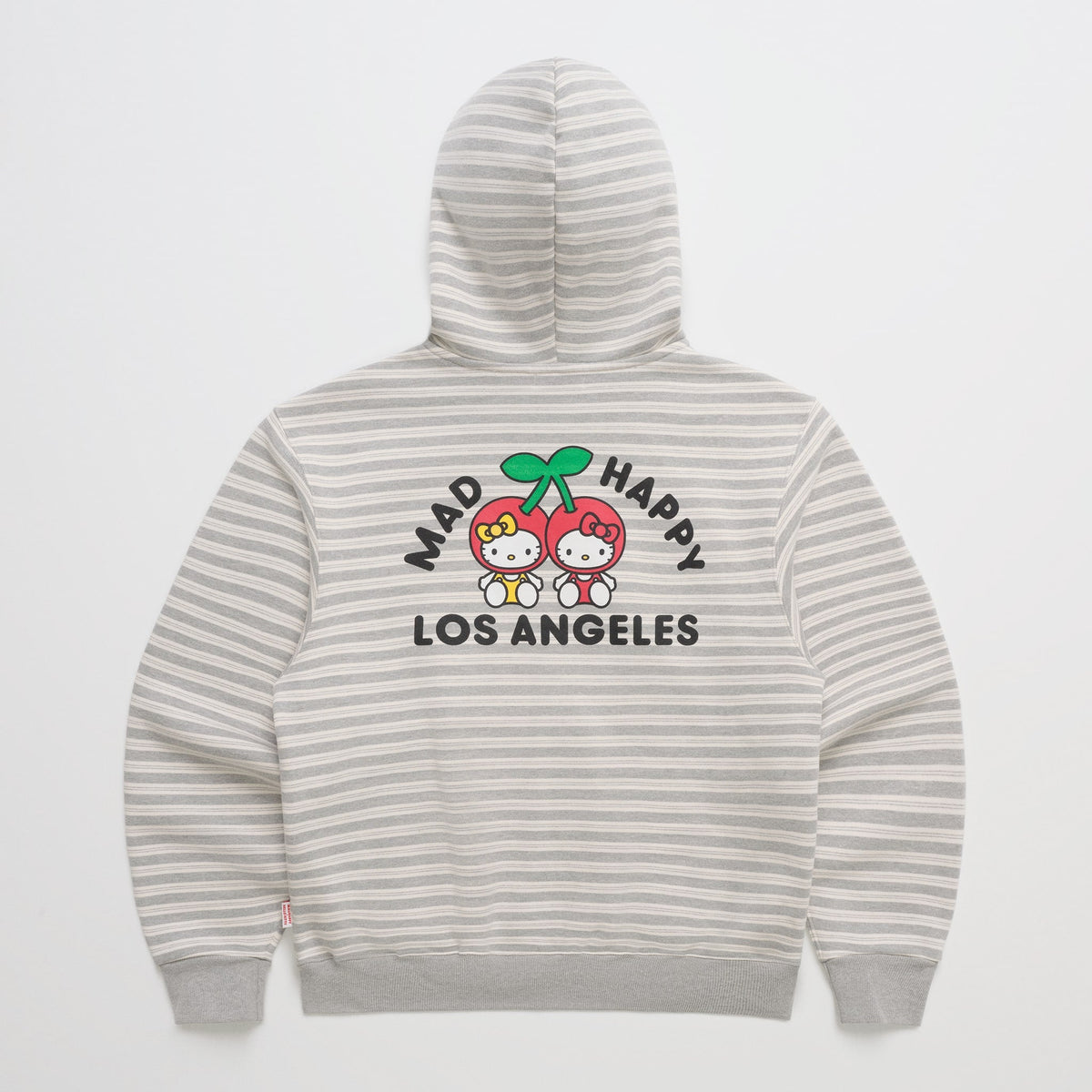 Hello Kitty x Madhappy Striped Midweight Fleece Zip Hoodie (Cream Stri