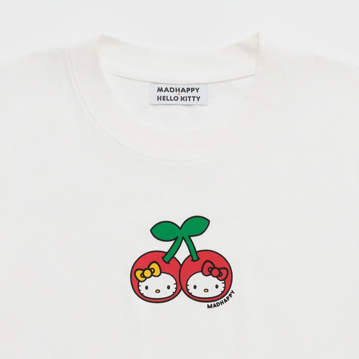 Hello Kitty x Madhappy Cherry Shrunken Tee (White) Apparel MADHAPPY