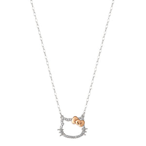 Hello Kitty 14K White Gold Diamond Necklace Jewelry JACMEL JEWELRY INC   