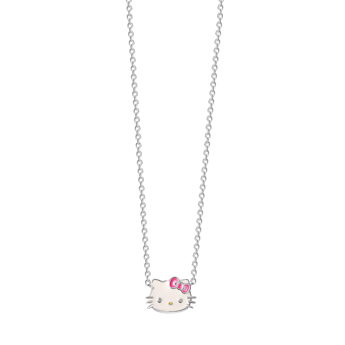 Hello Kitty Sterling Silver Enamel Necklace Jewelry JACMEL JEWELRY INC   