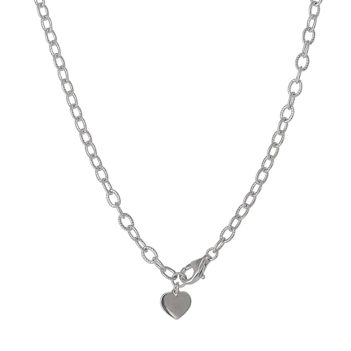 Hello Kitty 18" Quatrefoil Sterling Silver Drop Necklace (Pink & White Sapphire) Jewelry JACMEL JEWELRY INC