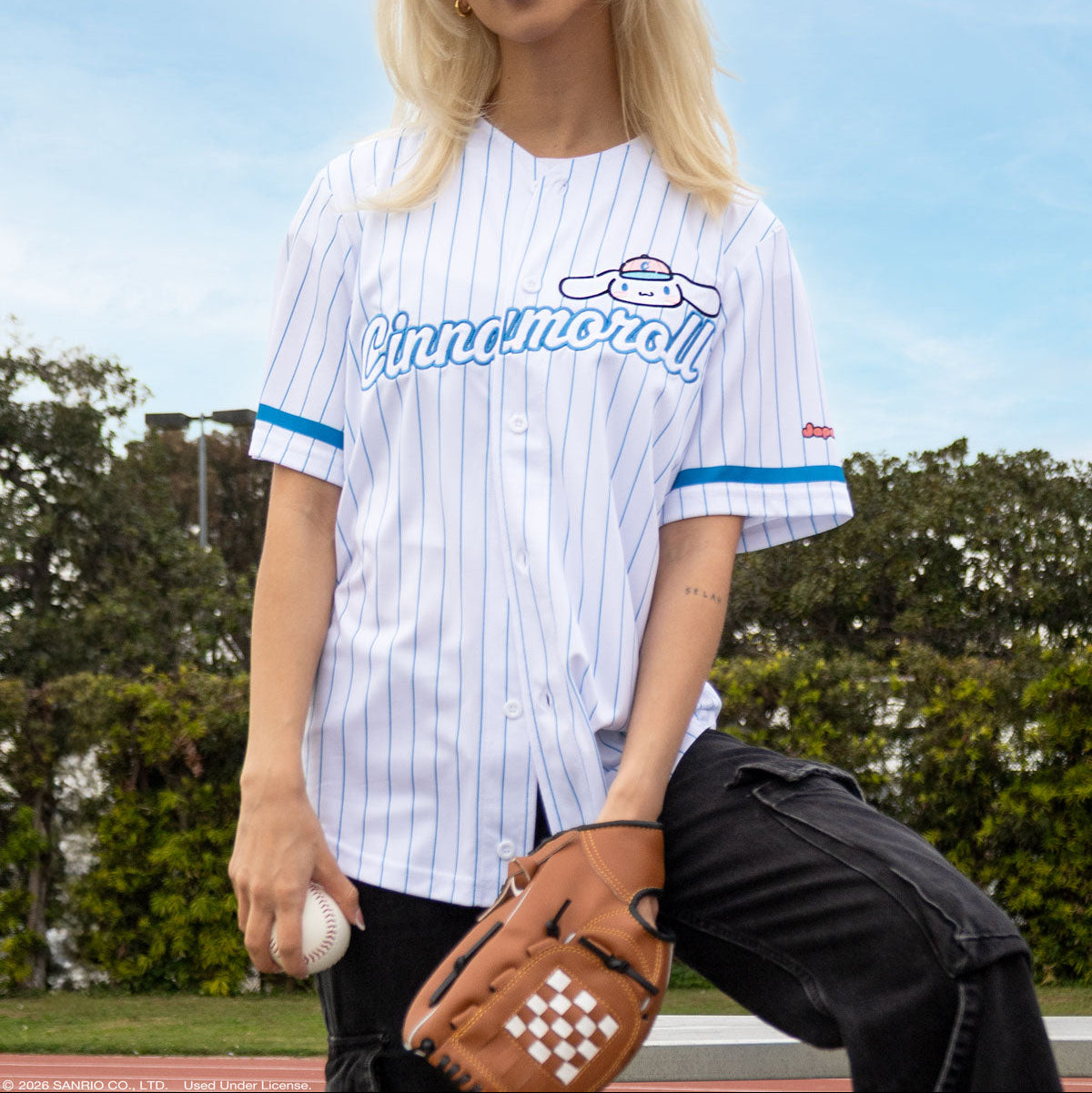 Cinnamoroll x JapanLA Baseball Jersey (White) Apparel JapanLA