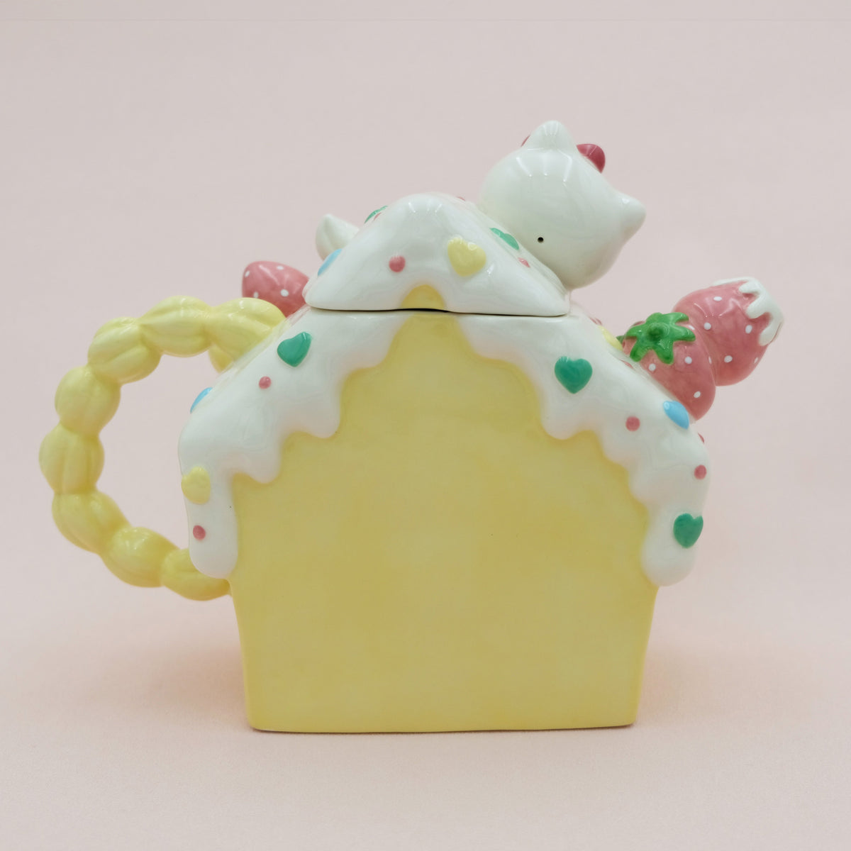 Hello Kitty and Friends Strawberry House Ceramic Teapot Home Goods Blue Sky