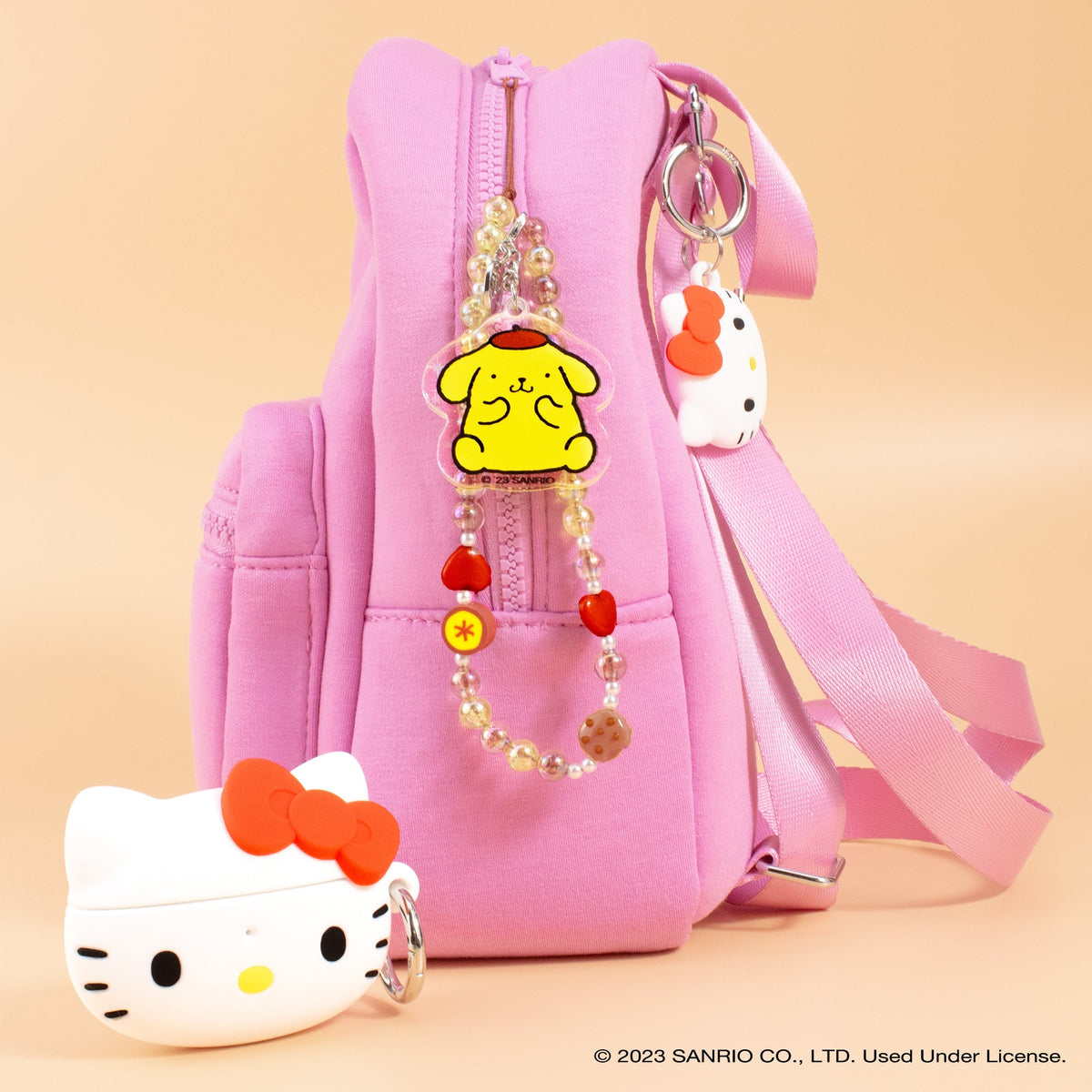 Pompompurin Beaded Charm Mobile Phone Wrist Strap