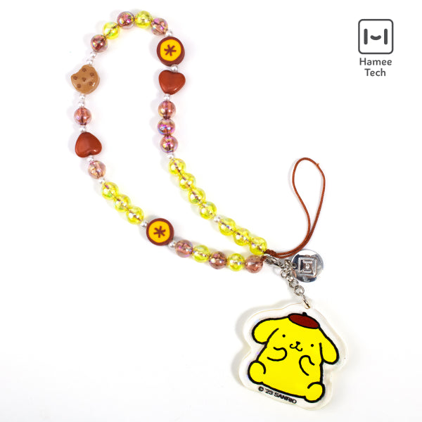 Pompompurin Beaded Charm Mobile Phone Wrist Strap Accessory HAMEE   