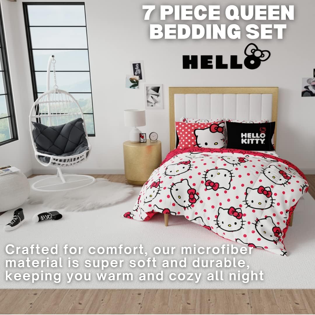 Hello Kitty Polka Dot Party Bedding Set Home Goods Franco Manufacturing Co Inc   