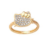 Hello Kitty 14K Yellow Gold Pavé Diamond Ring (Size 7 Only) Jewelry JACMEL JEWELRY INC   