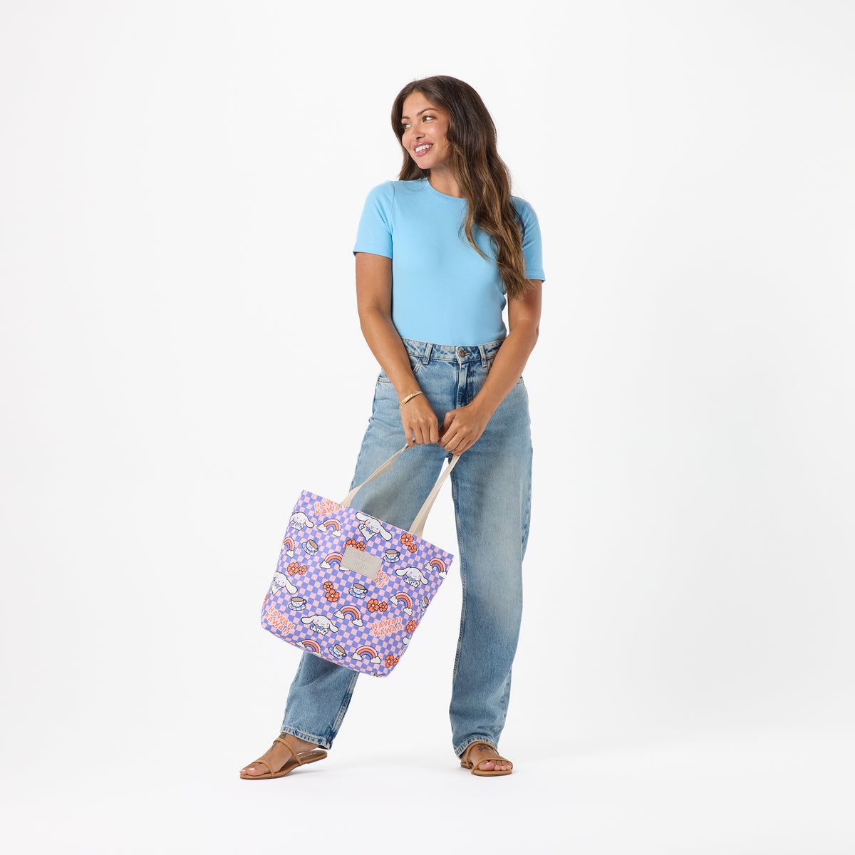 Cinnamoroll x Aloha Collection Reversible Tote (Check) Bags Aloha Collection Inc