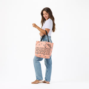 Hello Kitty x Aloha Collection Reversible Tote (Kitty Face - Rosy) Bags Aloha Collection Inc
