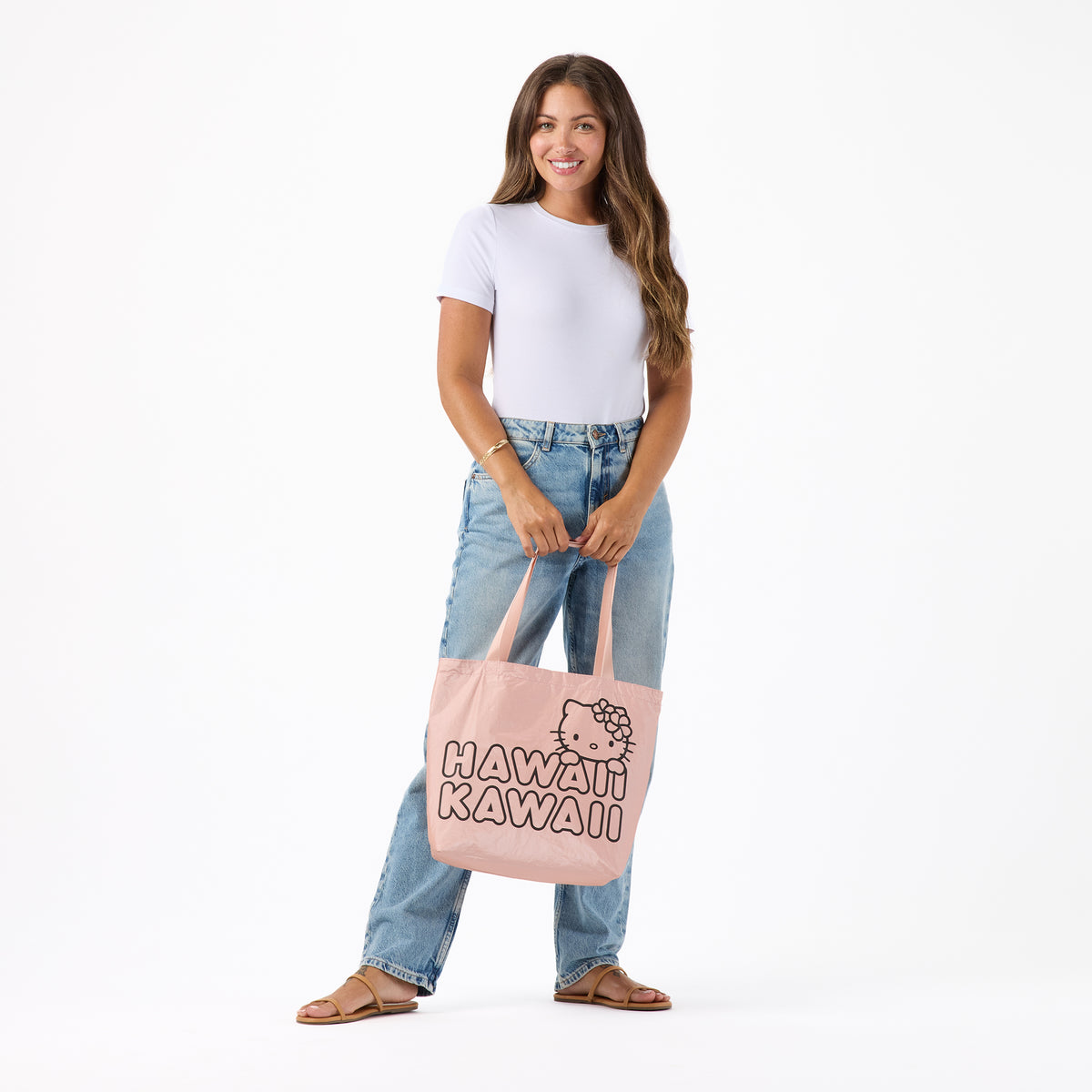 Hello Kitty x Aloha Collection Reversible Tote (Kitty Face - Rosy) Bags Aloha Collection Inc