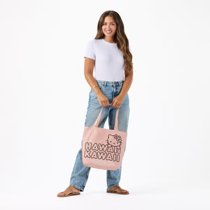Hello Kitty x Aloha Collection Reversible Tote (Kitty Face - Rosy) Bags Aloha Collection Inc