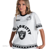 Hello Kitty x The Wild Collective Las Vegas Raiders Drop Shoulder Boyfriend Tee Apparel The Wild Collective