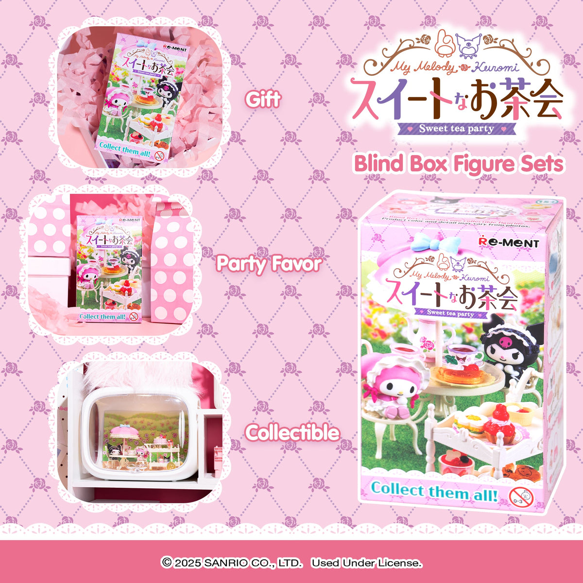 Re-Ment My Melody & Kuromi Sweet Tea Party Blind Box Figure Set