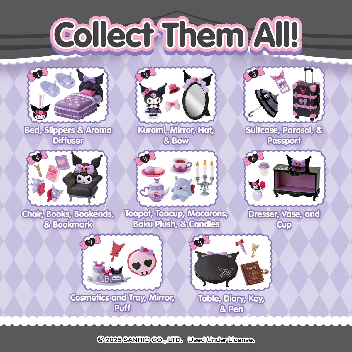 Re-Ment Kuromi's Gothic Room Blind Box Figure Set