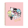 Hello Kitty and Friends x Studio Oh! Pink Pinstripe Extra-Large Spiral Notebook Stationery Studio Oh!