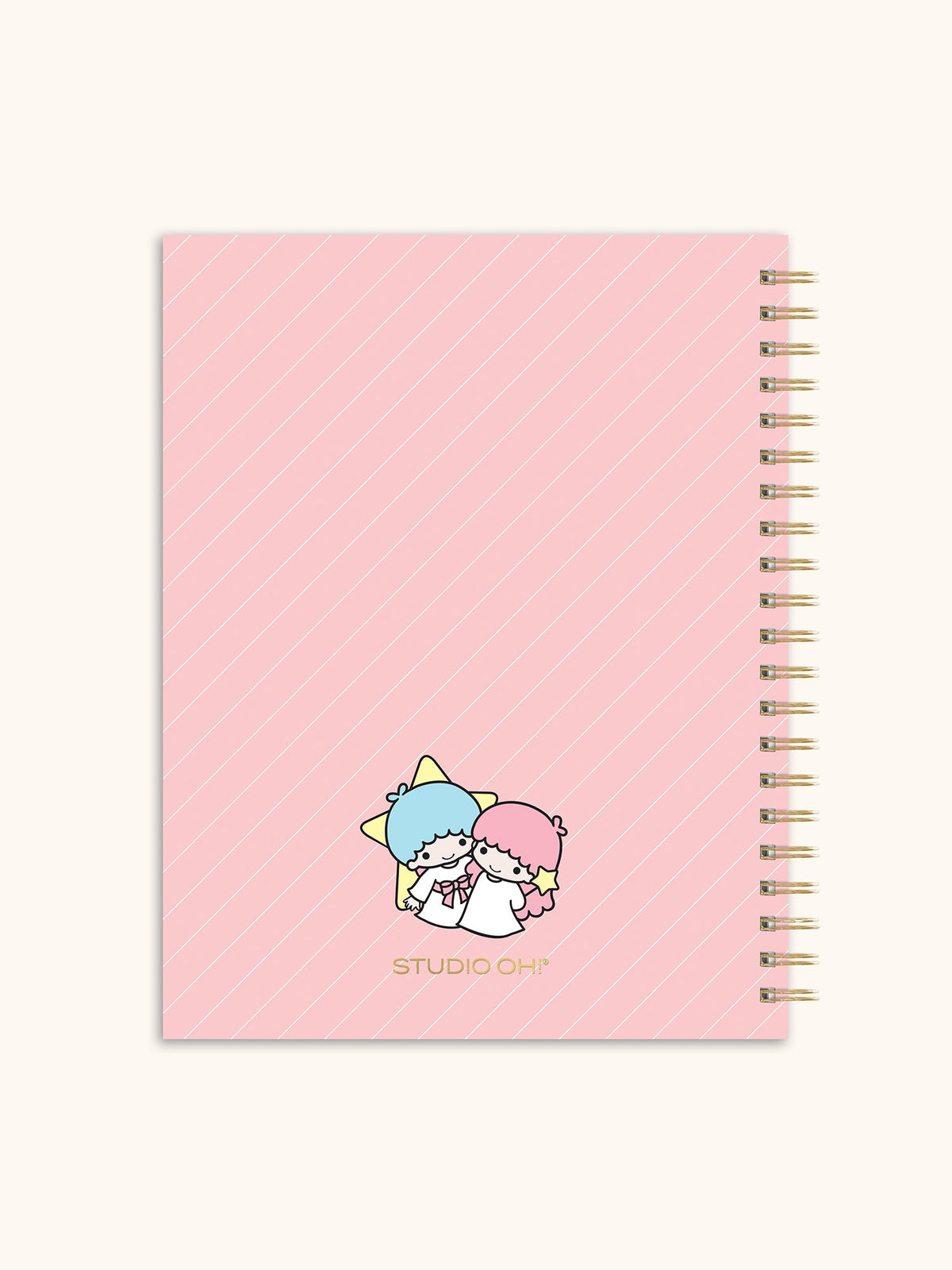 Hello Kitty and Friends x Studio Oh! Pink Pinstripe Extra-Large Spiral Notebook