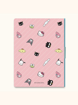 Hello Kitty and Friends x Studio Oh! Pink Pinstripe Casey Notebook with Phone Loop