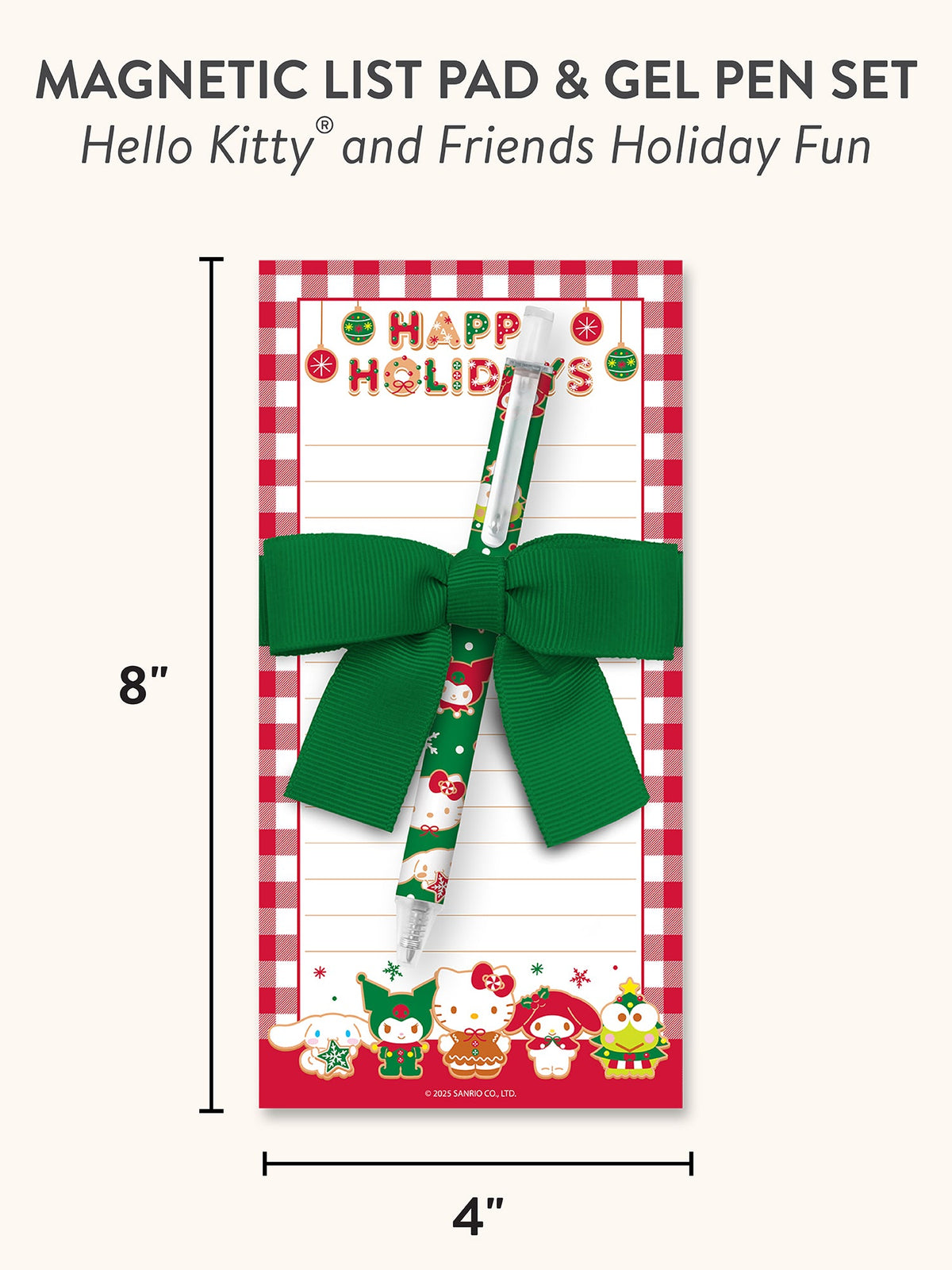 Hello Kitty and Friends x Studio Oh! Holiday Fun Magnetic List Pad & Gel Pen Set