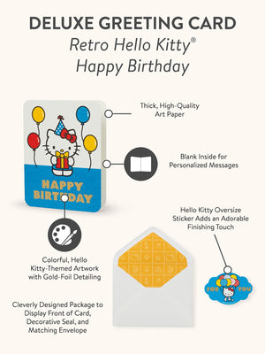 Hello Kitty x Studio Oh! Retro Red Happy Birthday Deluxe Greeting Card