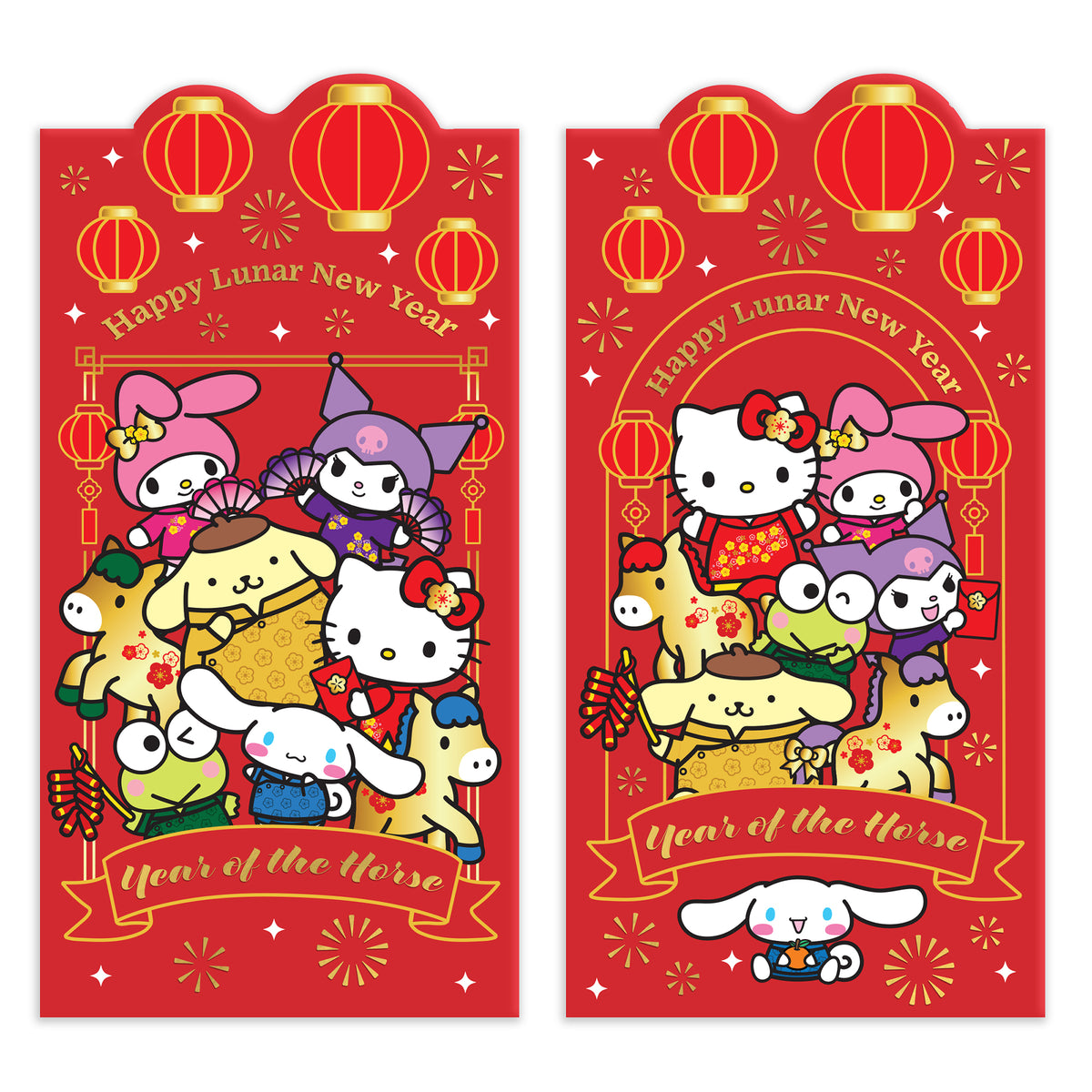 Hello Kitty and Friends x Studio Oh! 10-pc LNY Envelope Pack (Year of the Horse) Stationery Orange Circle