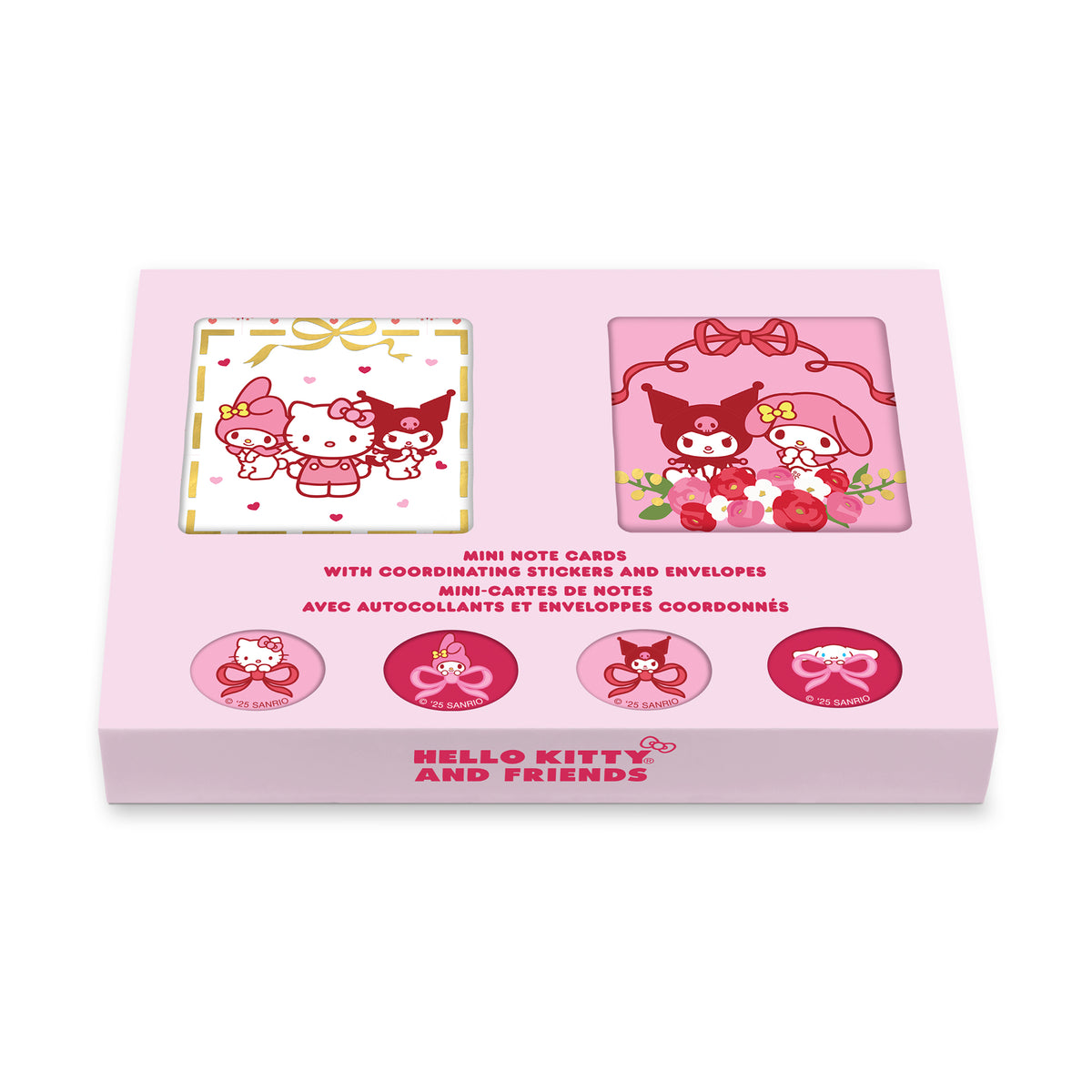 Hello Kitty and Friends x Studio Oh! Hearts and Ribbons Mini Note Card Set Stationery Orange Circle