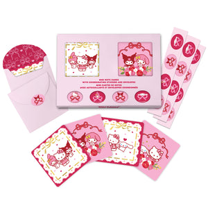 Hello Kitty and Friends x Studio Oh! Hearts and Ribbons Mini Note Card Set Stationery Orange Circle