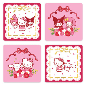 Hello Kitty and Friends x Studio Oh! Hearts and Ribbons Mini Note Card Set Stationery Orange Circle
