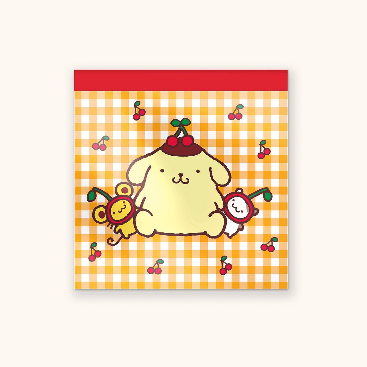 Pompompurin x Studio Oh! Cherries Mini Notepad Stationery Studio Oh!